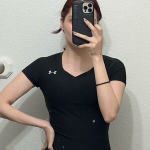 Under Armour Black Fitted Short Sleeve Tee